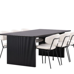 Vail, Chico – Ensemble repas rectangulaire – Noir