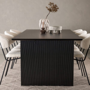 Vail, Chico – Ensemble repas rectangulaire – Noir