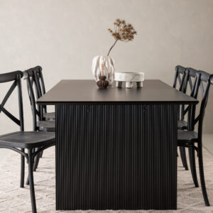 Vail, Crosett – Ensemble repas rectangulaire – Noir
