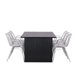 Vail, Dyrön – Ensemble repas rectangulaire – Noir