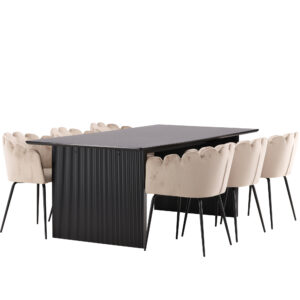 Vail, Limhamn – Ensemble repas rectangulaire – Noir