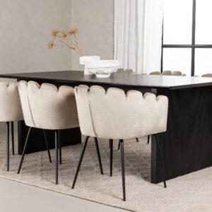 Vail, Limhamn – Ensemble repas rectangulaire – Noir