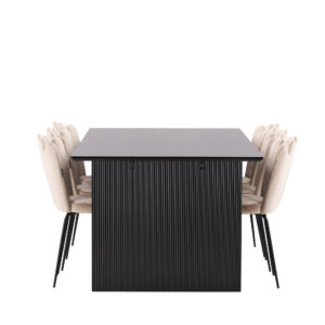 Vail, Limhamn – Ensemble repas rectangulaire – Noir