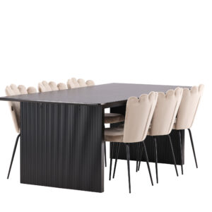 Vail, Limhamn – Ensemble repas rectangulaire – Noir