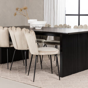 Vail, Limhamn – Ensemble repas rectangulaire – Noir
