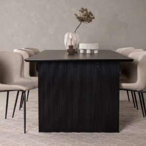 Vail, Modesto – Ensemble repas rectangulaire – Noir