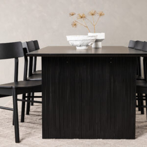 Vail, Montros – Ensemble repas rectangulaire – Noir