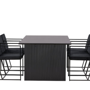 Vail, Richmond – Ensemble repas rectangulaire – Noir