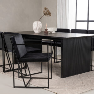 Vail, Richmond – Ensemble repas rectangulaire – Noir