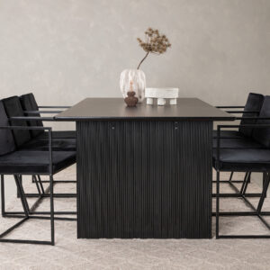 Vail, Richmond – Ensemble repas rectangulaire – Noir