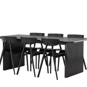 Vail, Ursholmen – Ensemble repas rectangulaire – Noir