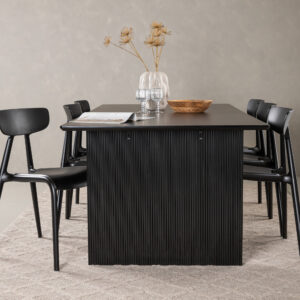 Vail, Ursholmen – Ensemble repas rectangulaire – Noir