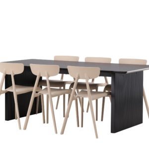 Vail, Ursholmen – Ensemble repas rectangulaire – Noir