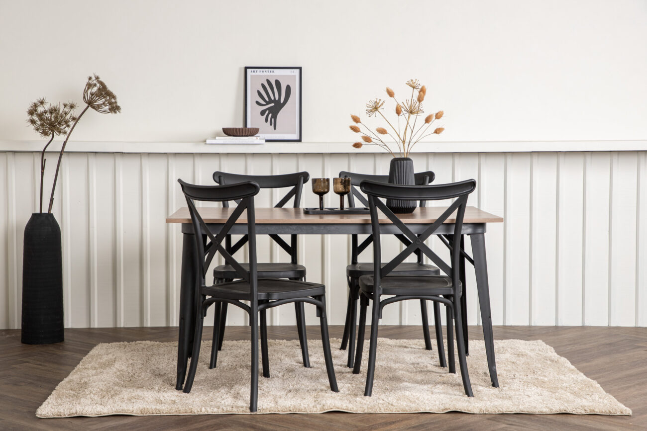 Tempe, Crosett – Ensemble repas rectangulaire – Noyer