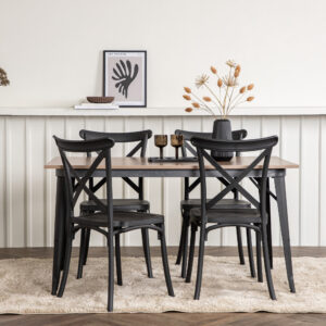 Tempe, Crosett – Ensemble repas rectangulaire – Noyer