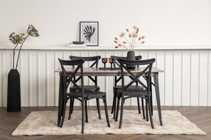 Tempe, Crosett – Ensemble repas rectangulaire – Noyer