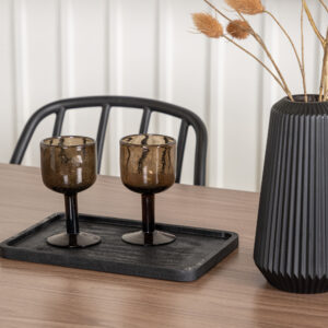Tempe, Dyrön – Ensemble repas rectangulaire – Noyer – 80 x 140 cm