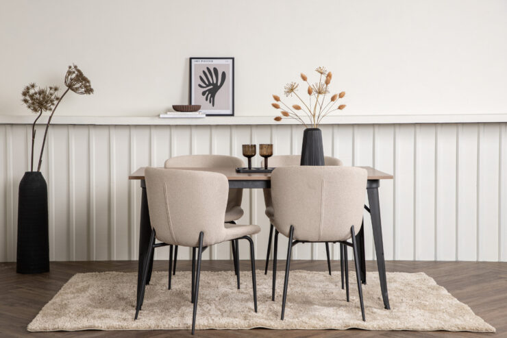 Tempe, Modesto – Ensemble repas rectangulaire – Noyer