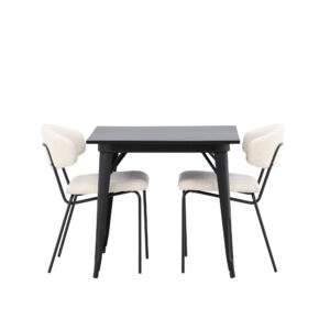 Tempe, Chico – Ensemble repas rectangulaire – Noir