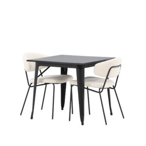 Tempe, Chico – Ensemble repas rectangulaire – Noir