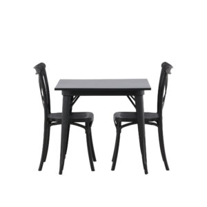 Tempe, Crosett – Ensemble repas rectangulaire – Noir