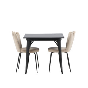 Tempe, Limhamn – Ensemble repas rectangulaire – Noir