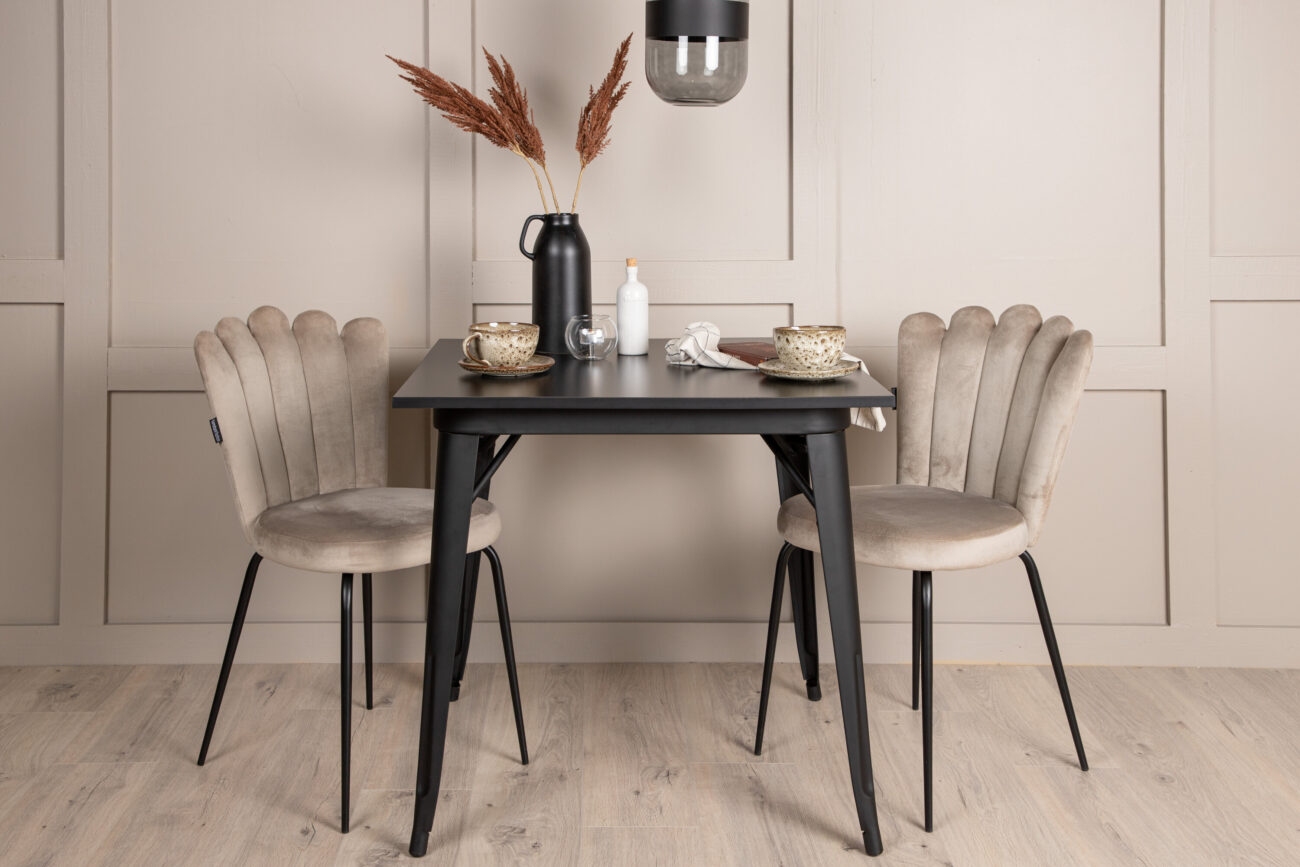 Tempe, Limhamn – Ensemble repas rectangulaire – Noir