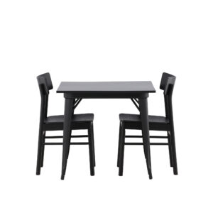 Tempe, Montros – Ensemble repas rectangulaire – Noir