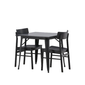 Tempe, Montros – Ensemble repas rectangulaire – Noir
