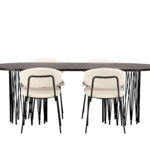 Stone, Chico – Ensemble repas ovale – Noir