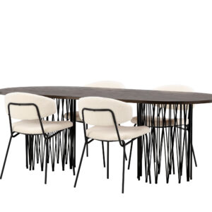 Stone, Chico – Ensemble repas ovale – Noir
