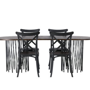Stone, Crosett – Ensemble repas ovale – Noir