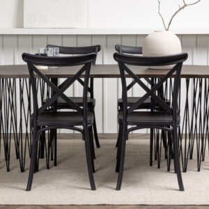 Stone, Crosett – Ensemble repas ovale – Noir