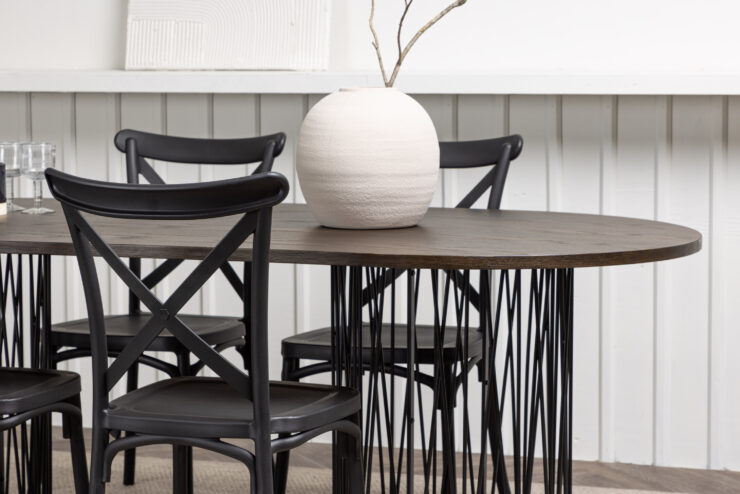 Stone, Crosett – Ensemble repas ovale – Noir