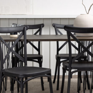 Stone, Crosett – Ensemble repas ovale – Noir