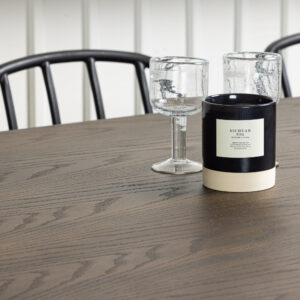 Stone, Dyrön – Ensemble repas ovale – Noir – 100 x 220 cm