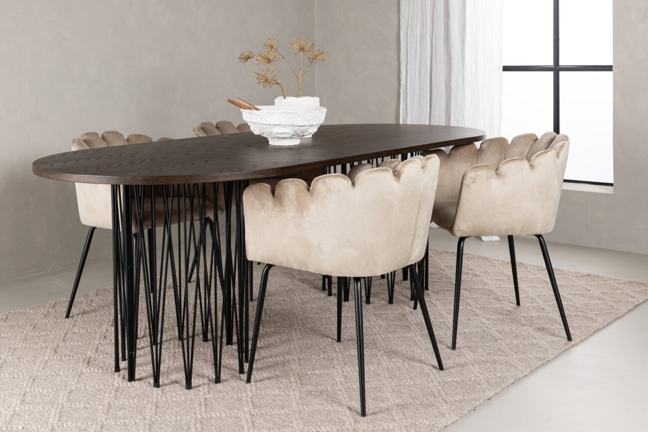Stone, Limhamn – Ensemble repas ovale – Noir