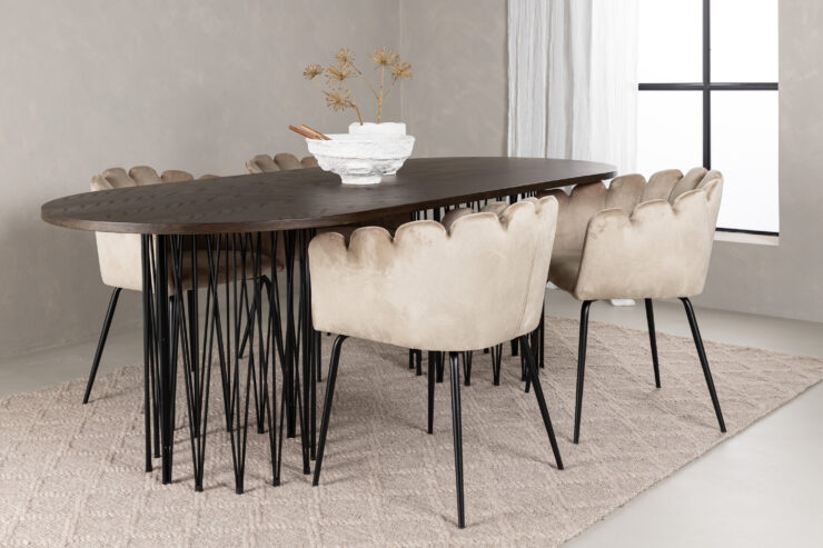 Stone, Limhamn – Ensemble repas ovale – Noir