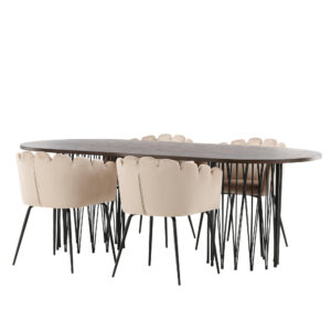 Stone, Limhamn – Ensemble repas ovale – Noir
