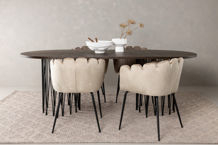 Stone, Limhamn – Ensemble repas ovale – Noir