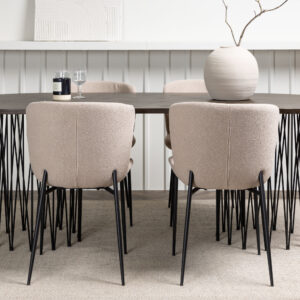 Stone, Modesto – Ensemble repas ovale – Noir