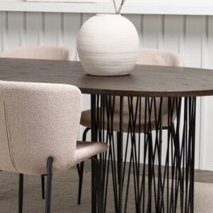 Stone, Modesto – Ensemble repas ovale – Noir