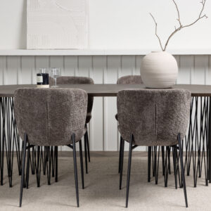 Stone, Modesto – Ensemble repas ovale – Noir