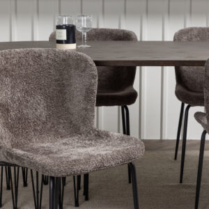 Stone, Modesto – Ensemble repas ovale – Noir