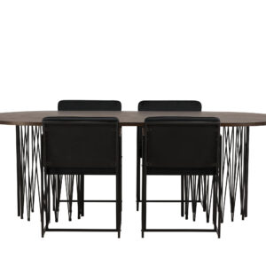 Stone, Richmond – Ensemble repas ovale – Noir