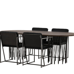 Stone, Richmond – Ensemble repas ovale – Noir