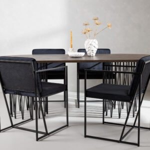 Stone, Richmond – Ensemble repas ovale – Noir