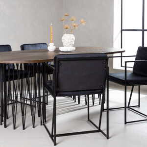 Stone, Richmond – Ensemble repas ovale – Noir