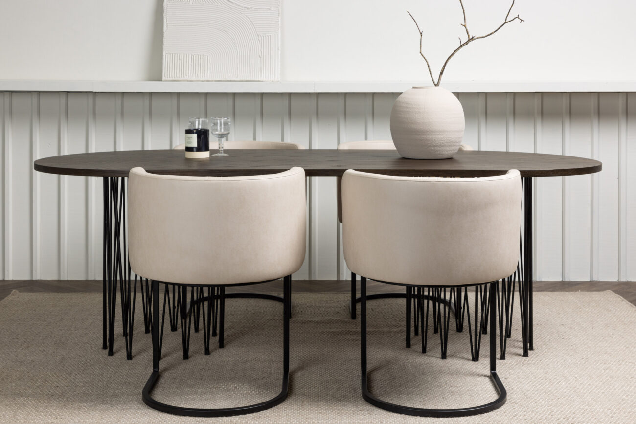 Stone, Simrishamn – Ensemble repas ovale – Noir