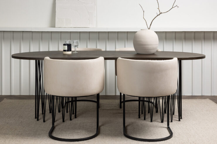 Stone, Simrishamn – Ensemble repas ovale – Noir